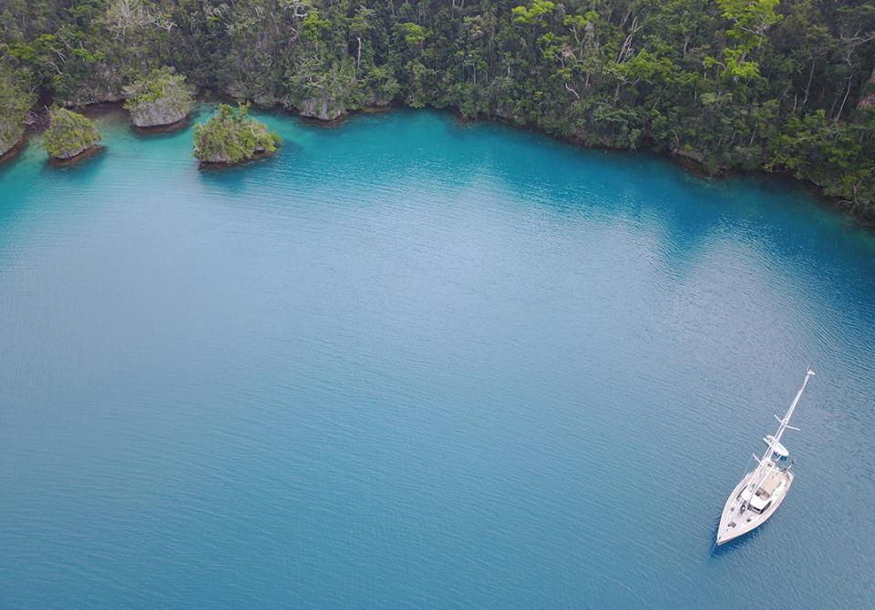 Oyster Brokerage Used Sailing Yachts For Sale Oyster 575 Safiya Exterior Landscape Lagoon Birds Eye View