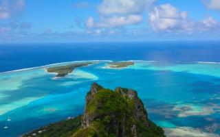 25 Earth from Maupiti Peak French Polynesia