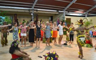 Marquesas welcome celebrations women dancing