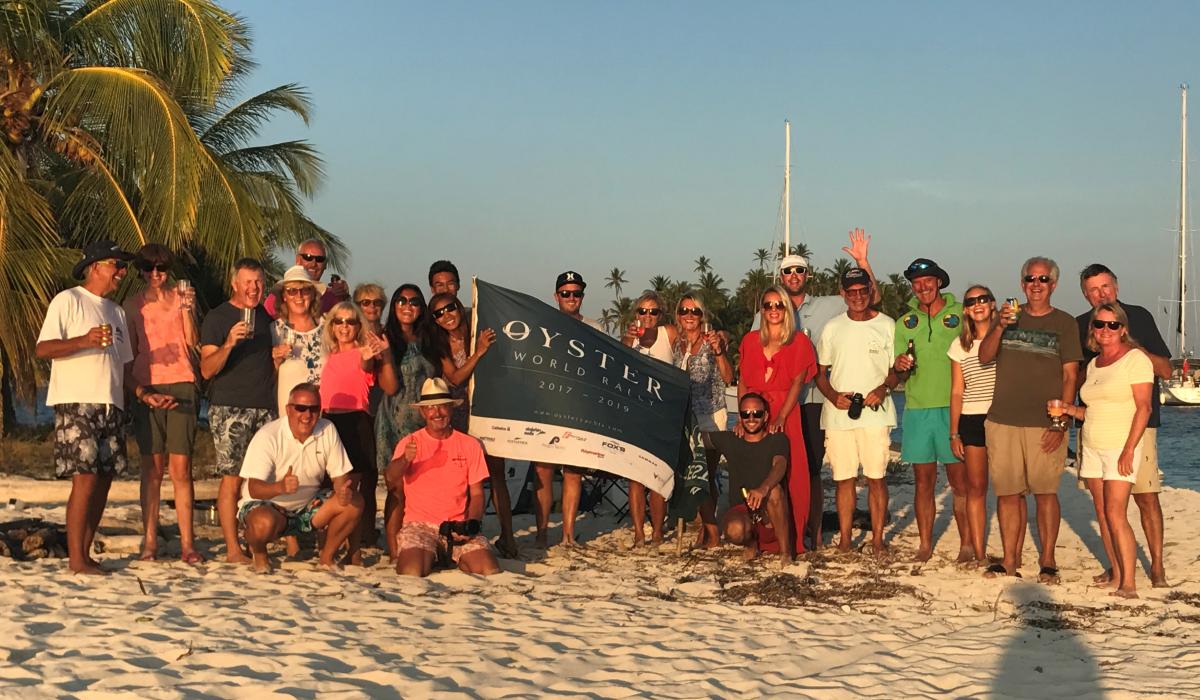 Oyster World Rally 2017 19 Group on the beach v2