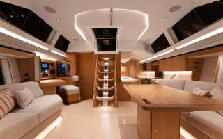 Oyster 595 Luxury 60 foot sailing yacht Saloon Spacious