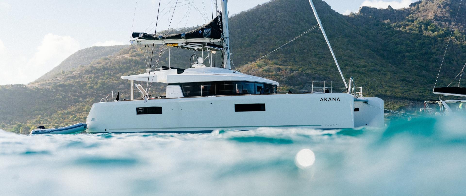 Akana Sailing Catamaran Available for charter with Oyster Charter Concierge
