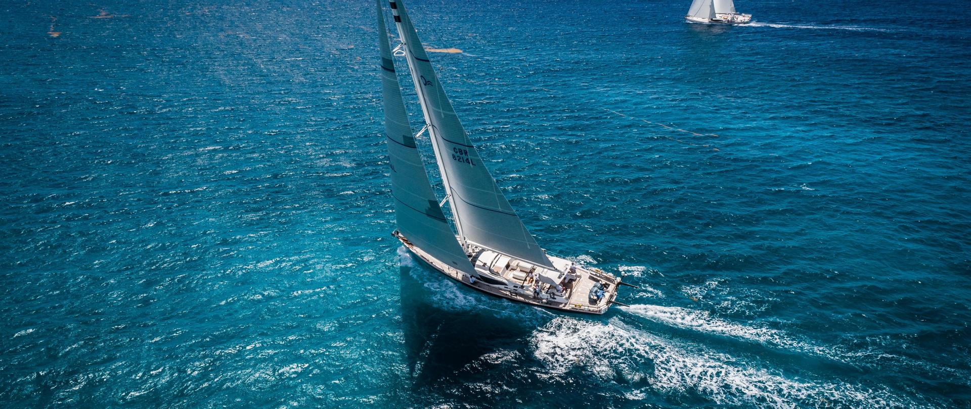 Bluewater Luxury Sailing Yacht Aerial View D