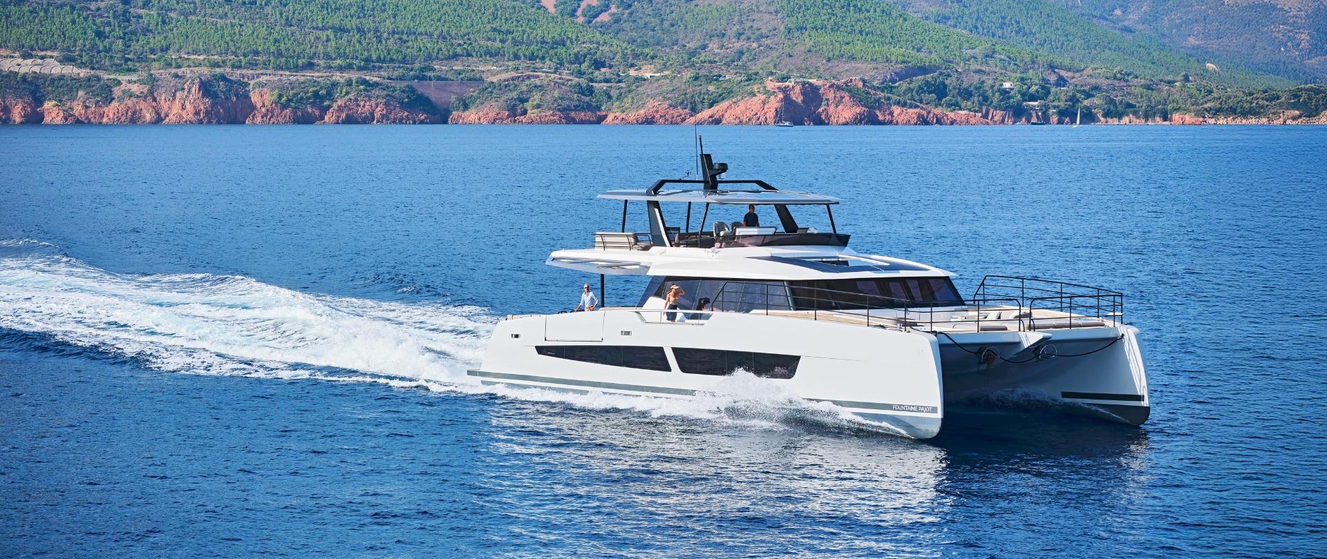 Christal Mio 80 Fountain Pajot Power 80 Motor Yacht Available for charter