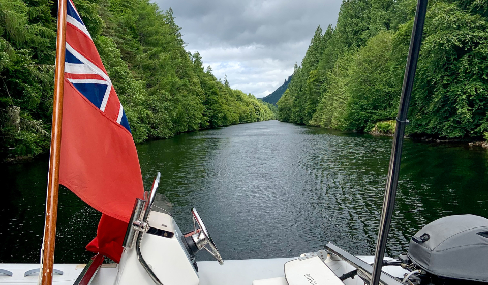 Heading through Loch Oich