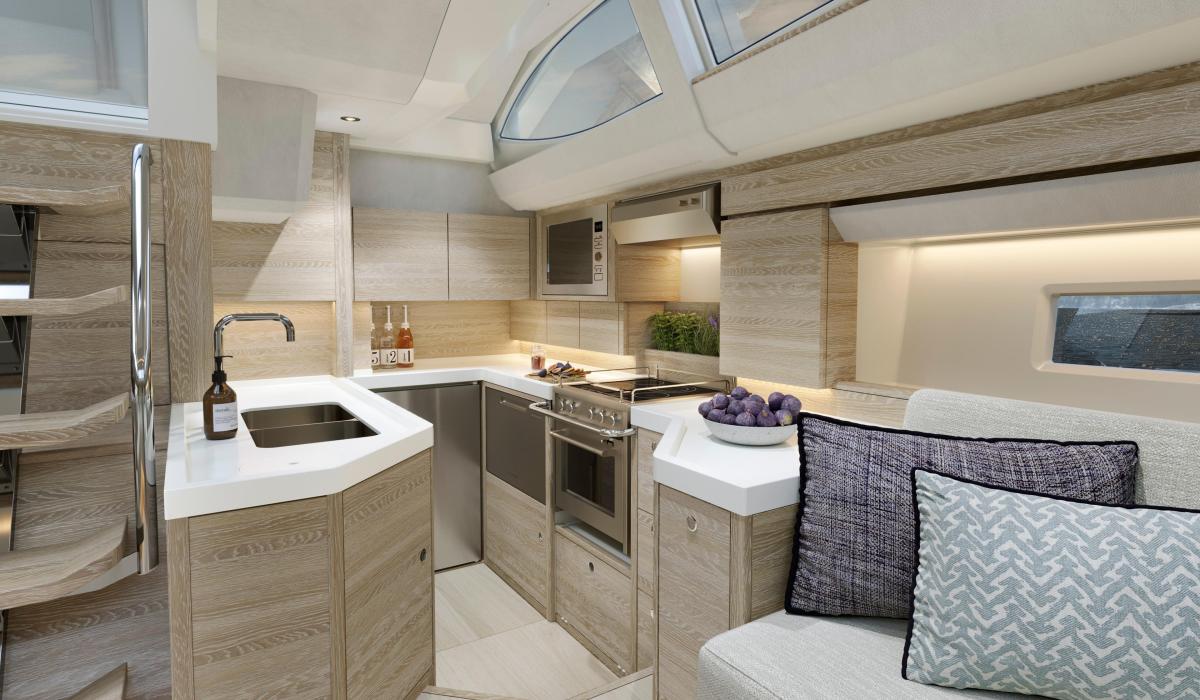 Limed Oak Interior Oyster 495 50 Foot Sailing Yacht 4