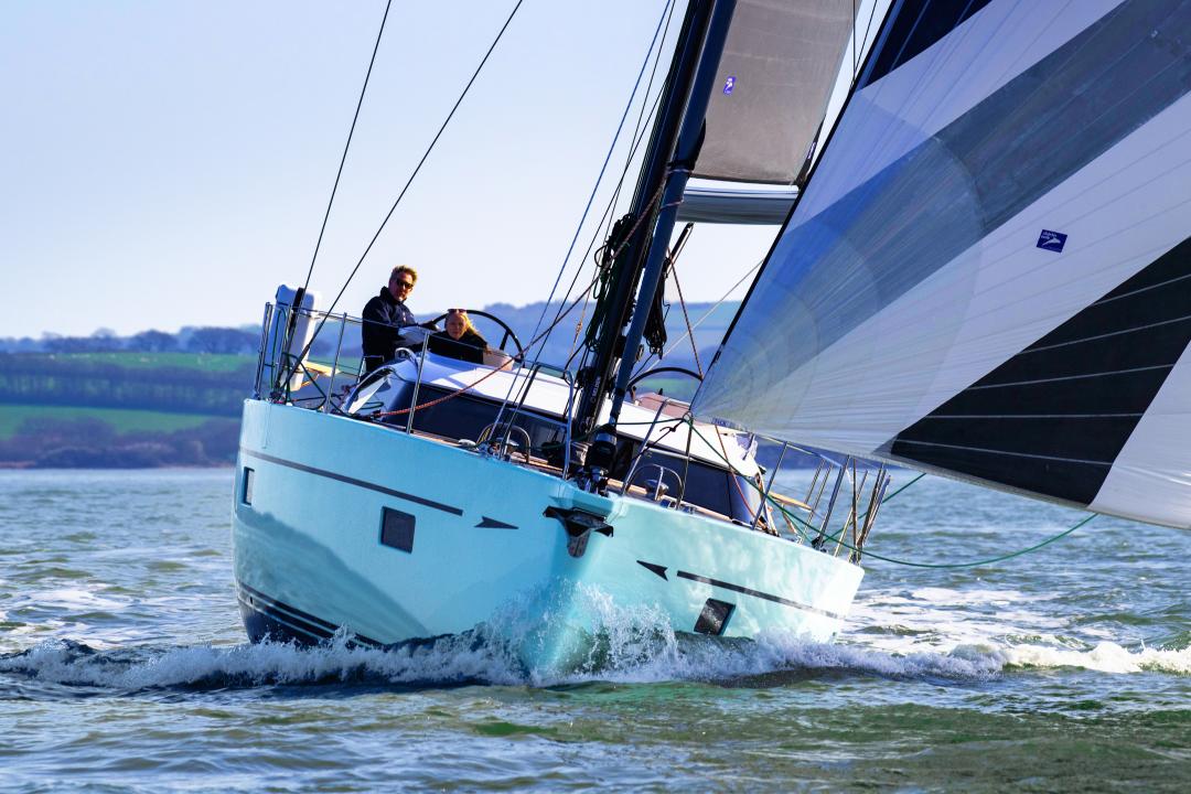 Oyster 495 50 foot sailboat bow v2