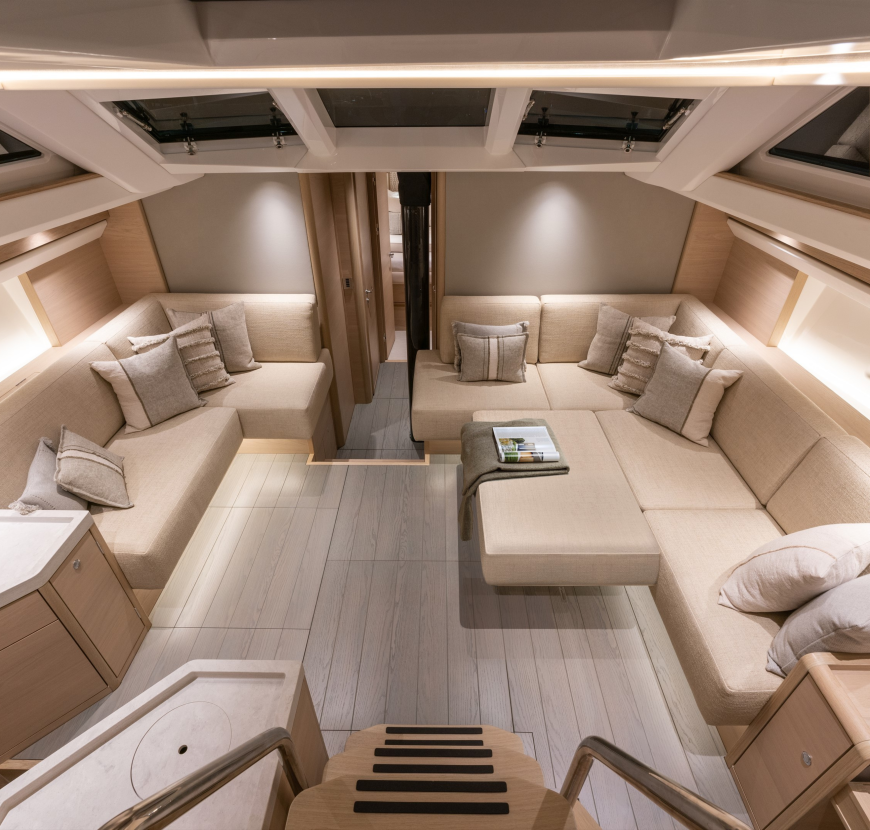 Oyster 495 Cool Oak Interior