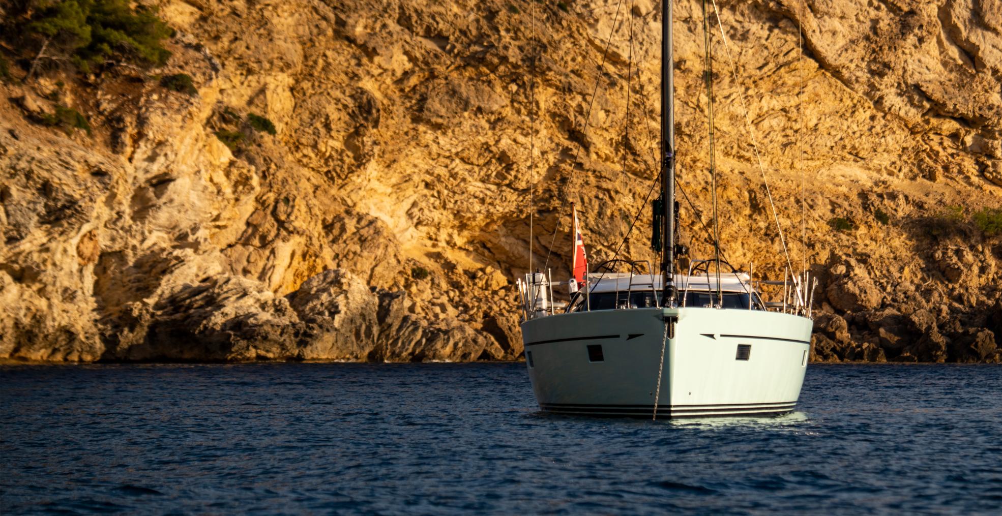 Oyster 495 Craftsmanship Building Your Oyster 495 Anchored in bay