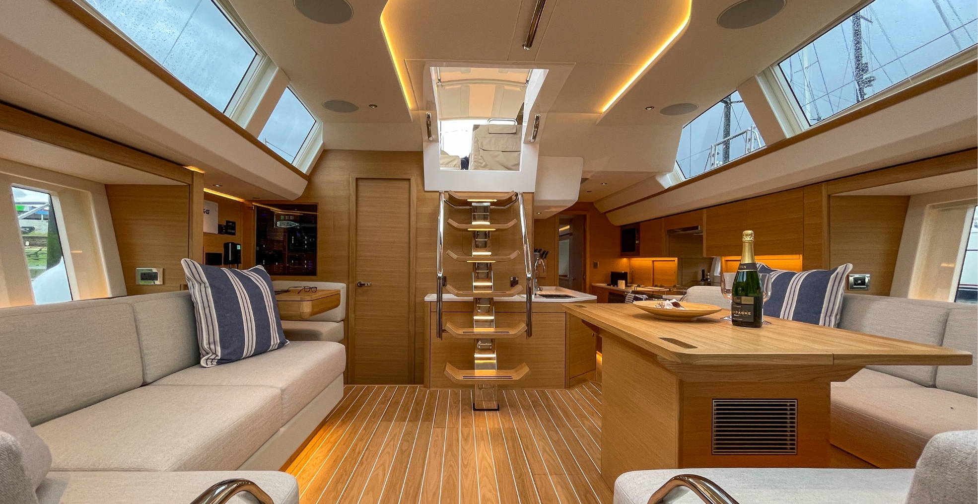 Oyster 565 Series II First Interior on new 565 Series II sailing yacht