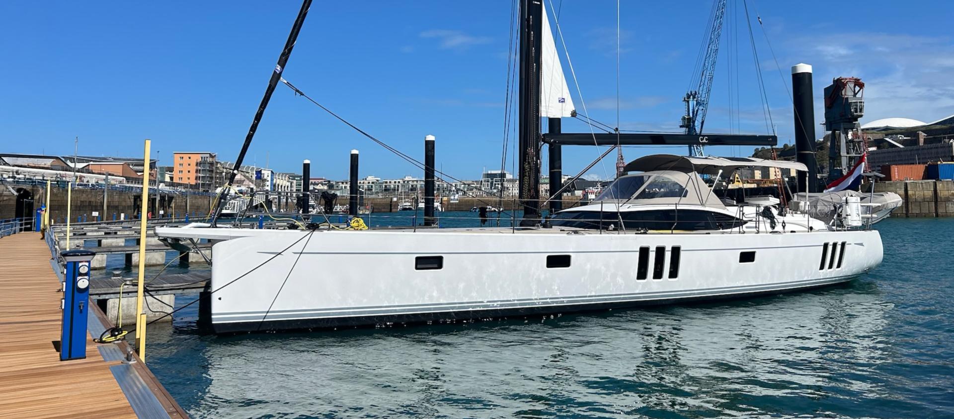 Oyster 595 CC on show at the Barcelona International Boat Show through Oyster Brokerage