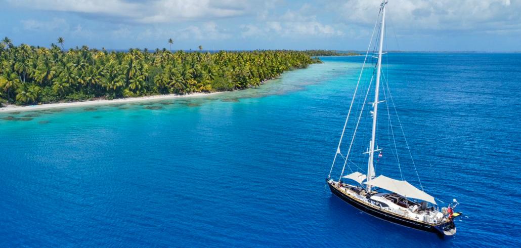 Oyster 62 Uhuru At Anchor French Polynesia Adventure D