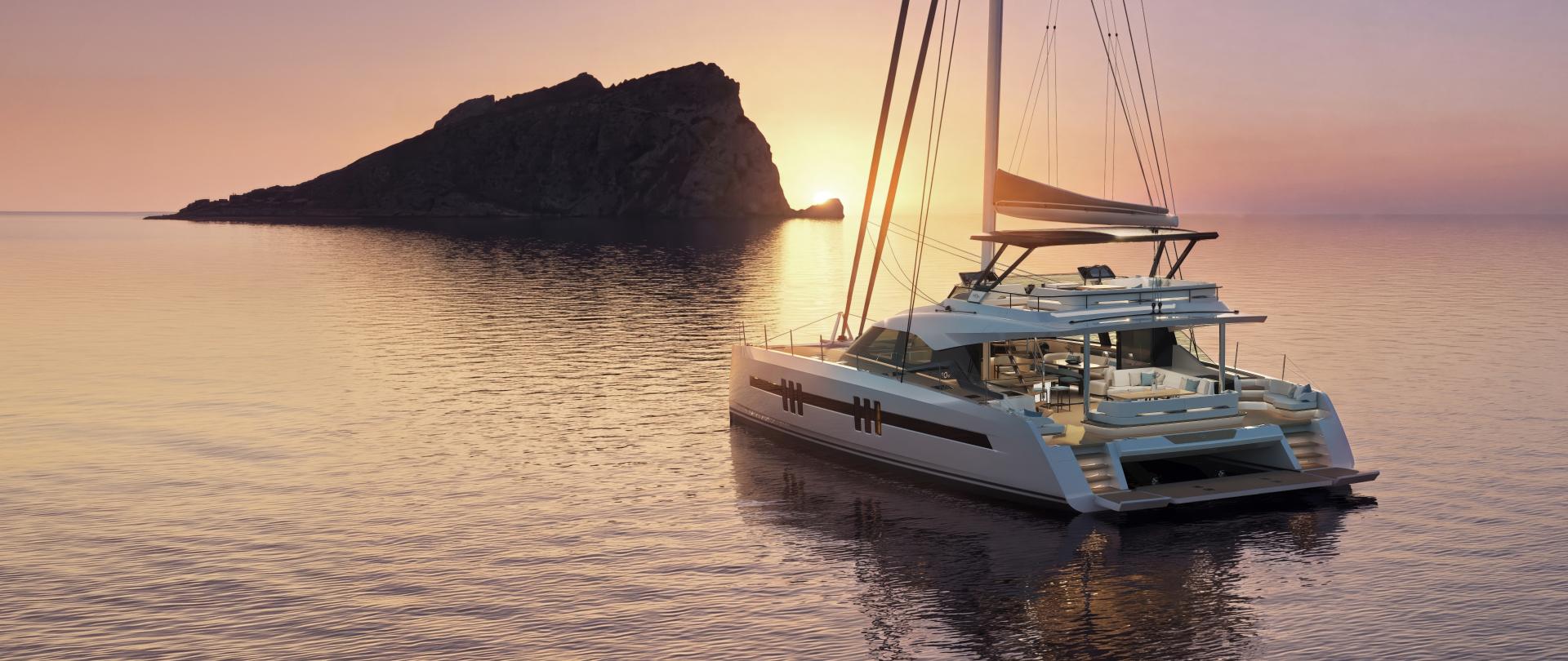 Oyster C60 60 foot bluewater sailing catamaran D