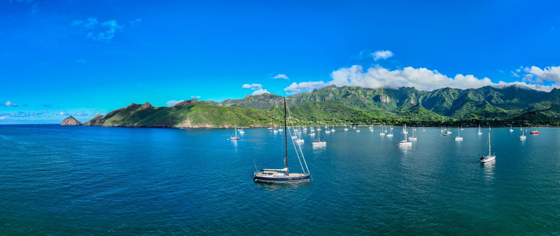 Oyster World Rally 2024 25 Fleet in Marquesas Islands Rally Live