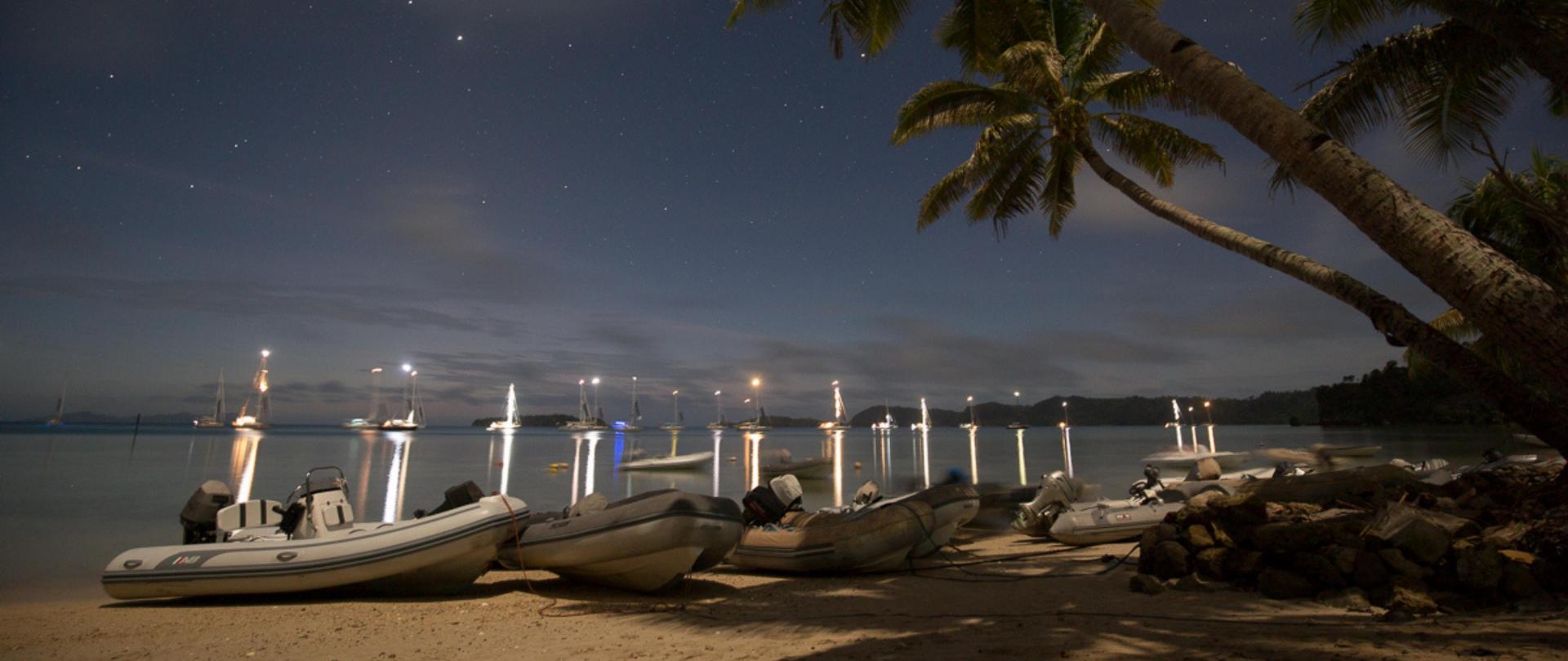 Oyster Yachts Oyster World Rally Past Rallies RIBs on beach stunning destinations