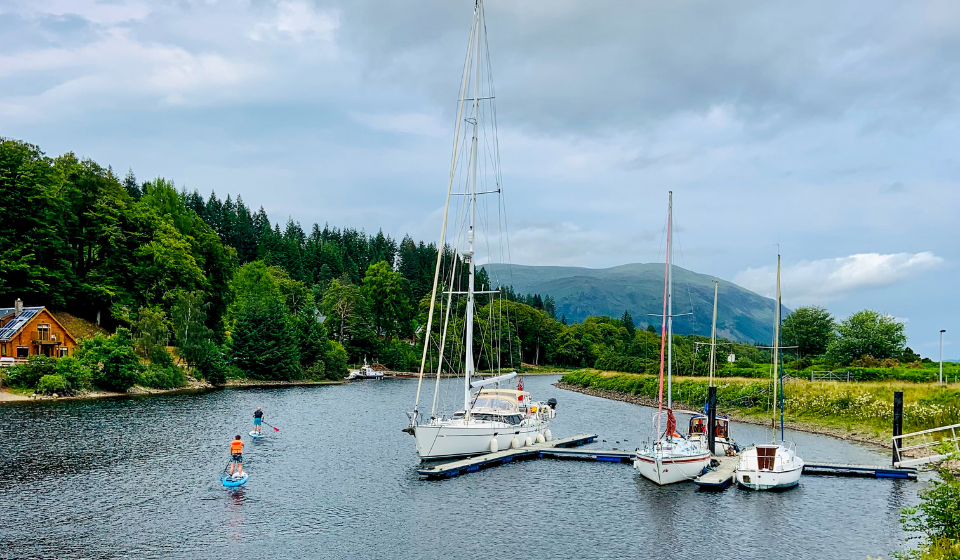 Pontoon at the end of Loch Lochy