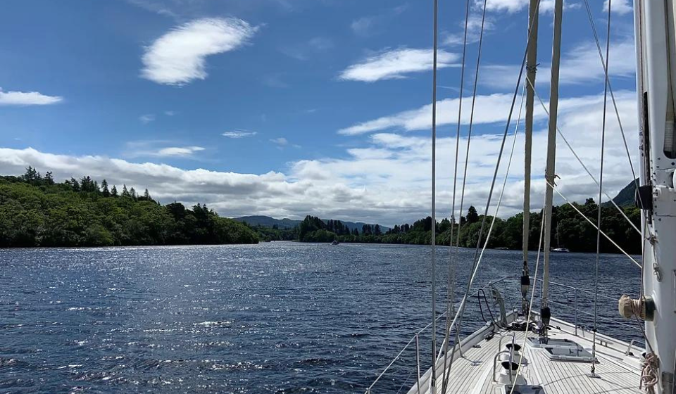 Sailing towards Loch Lochy