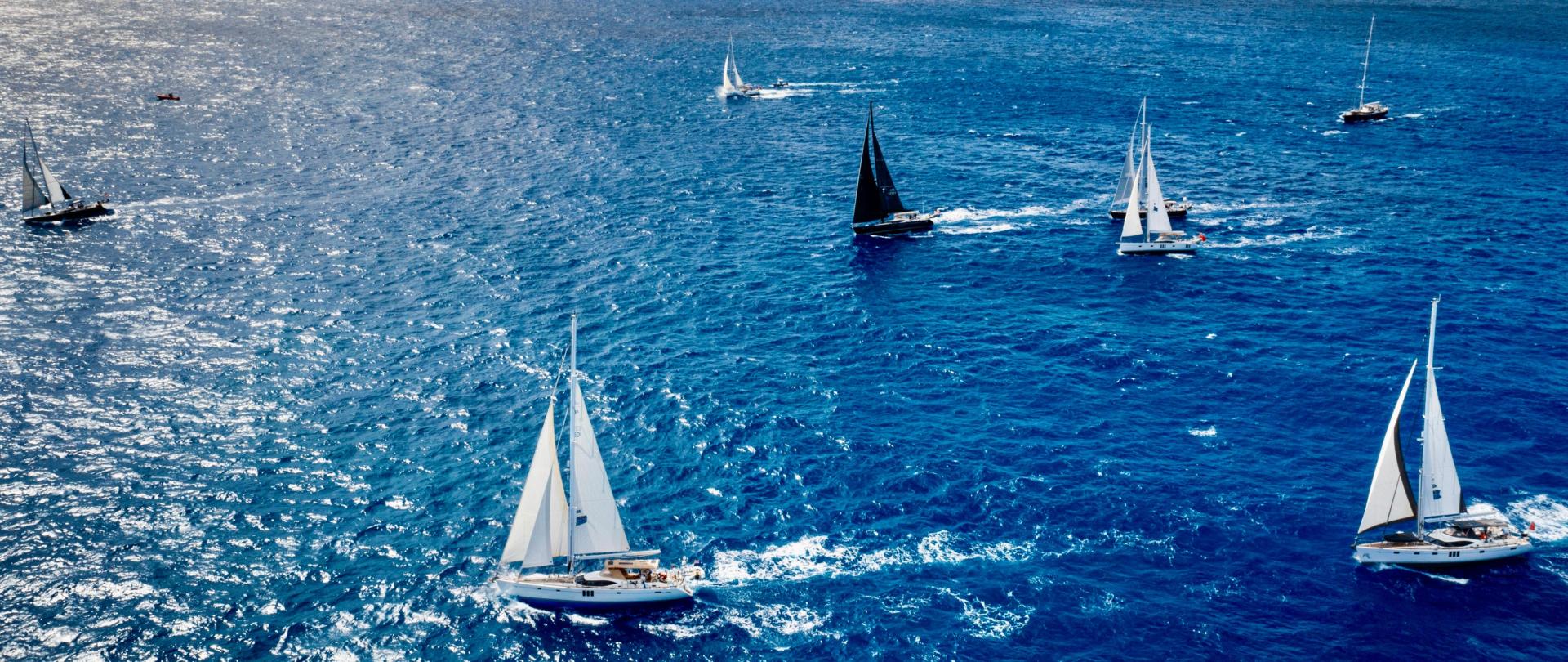 Sailing yachts in Antigua D
