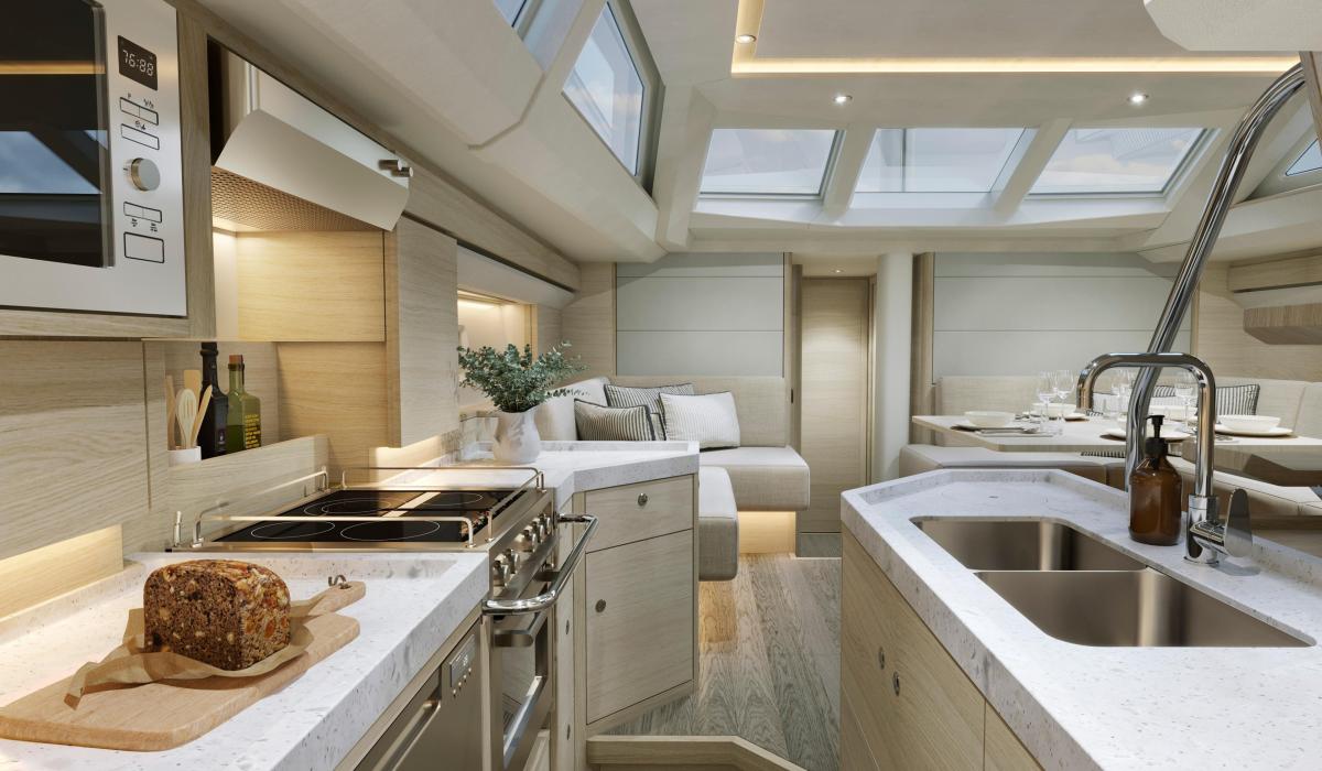 Standard Oak Oyster 495 Interior 50 Foot Sailing Yacht 5 v2