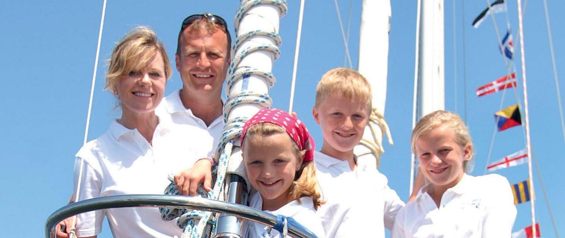 The Norton Family Aboard Their Oyster Yacht