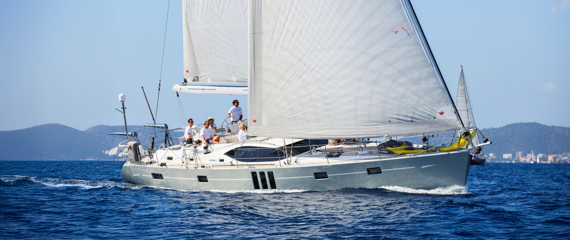 Oyster 575 Rum Diary 57 foot sailing yacht at sea