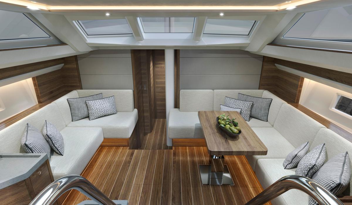 Walnut Interior Oyster 495 50 Foot Sailing Yacht 1 v2