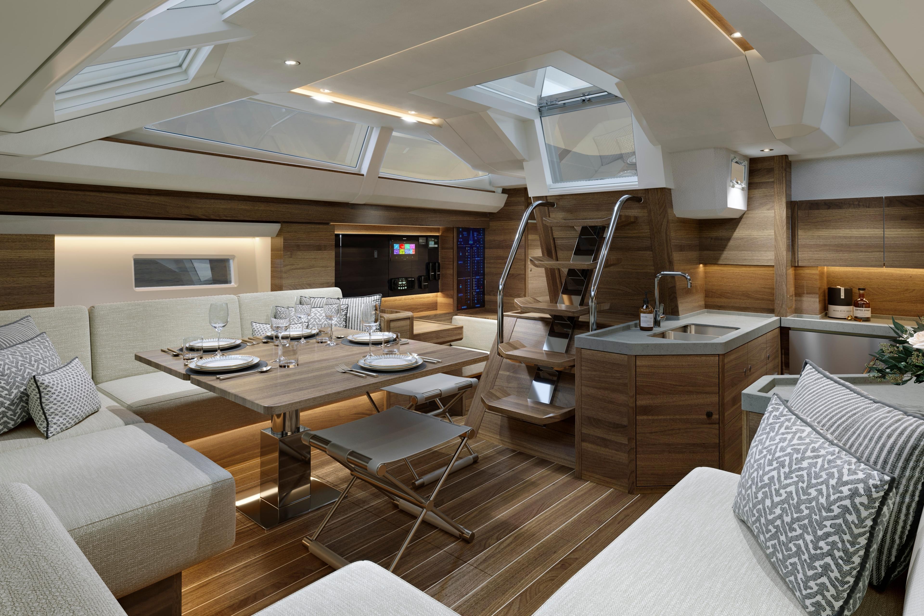 50 foot sailboat interior