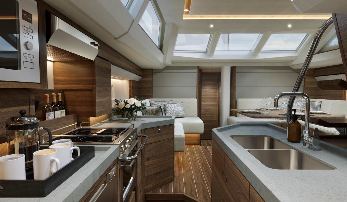 Walnut Interior Oyster 495 50 Foot Sailing Yacht 5 v2