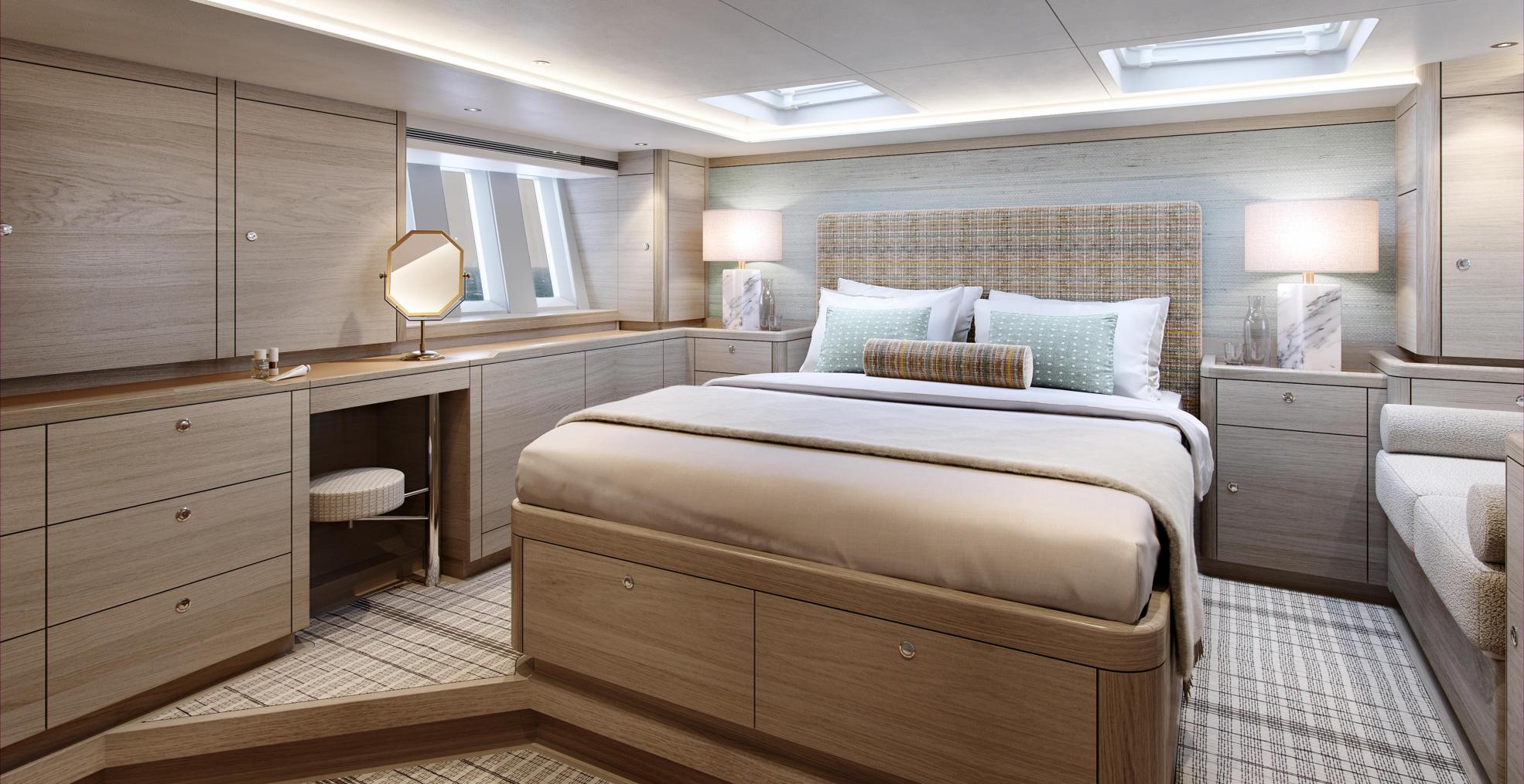 luxury master cabin sailing yacht