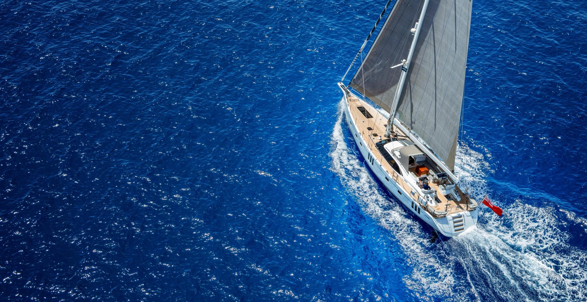 oyster 675 sailing yacht blue sea