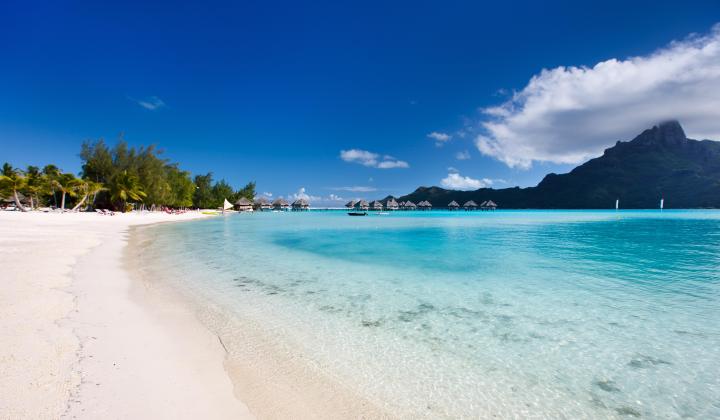34. Beautiful Beach on the South Pacific Island of Bora Bora