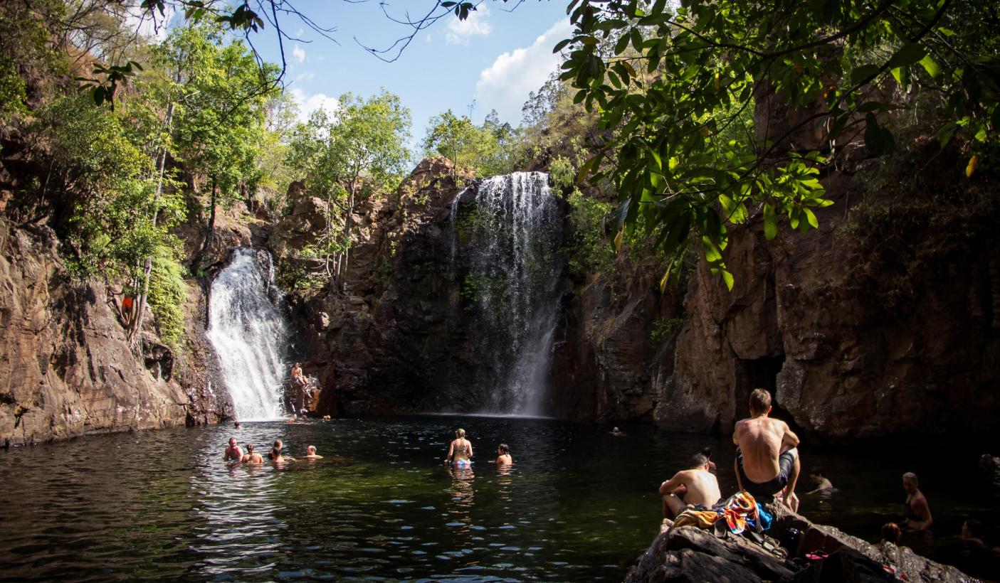 3. People swimming in waterfall in Darwin Australia 