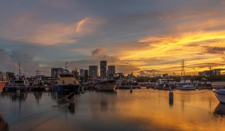 4. Darwin marina at sunset