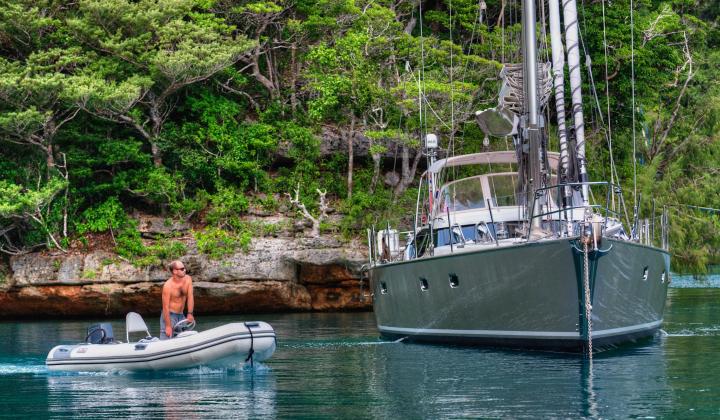 52. Oyster Yacht anchored in VANUA BALAVU