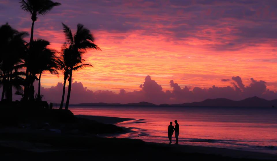 61. Beautiful sunset on the beach