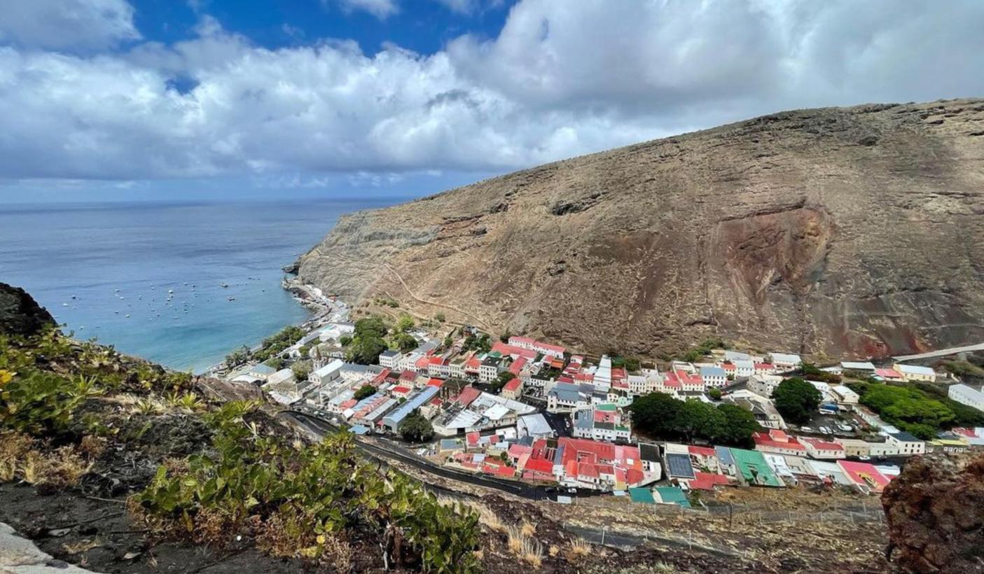 Aerial view of St Helena island
