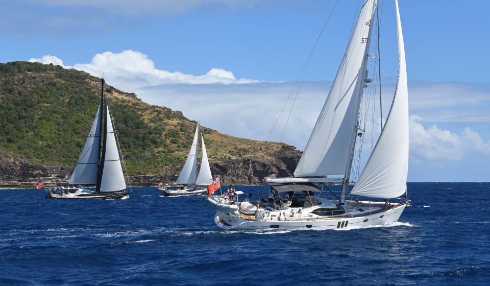 Bluewater cruisers leaving Antigua for OWR start