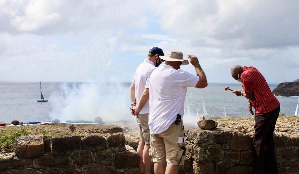 Firing of the canon for Oyster World Rally Start 2022 23
