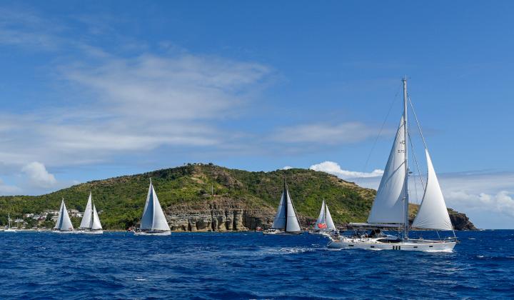 Fleet leaving Nelsons Dockyard OWR 24 25 Start