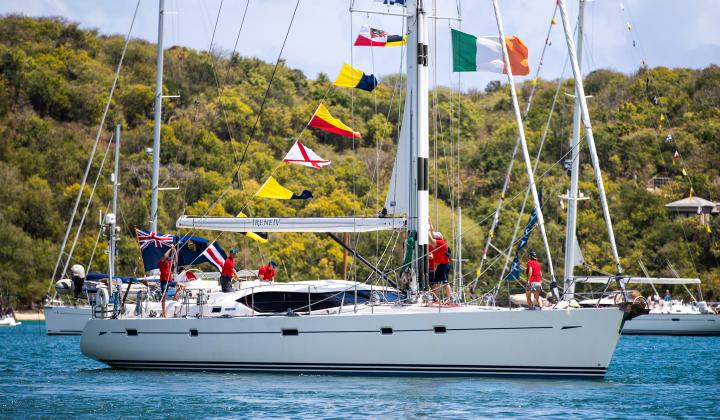 Irene IV at anchor Antigua