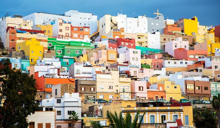 Las Palmas colourful houses