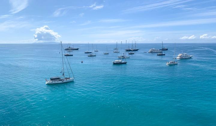 Luxury sailing yachts in Galapagos Islands Pacific Ocean