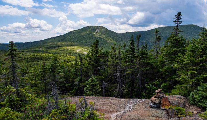 Mountain view Rock Cair and Forest Mahoosuc Range Maine