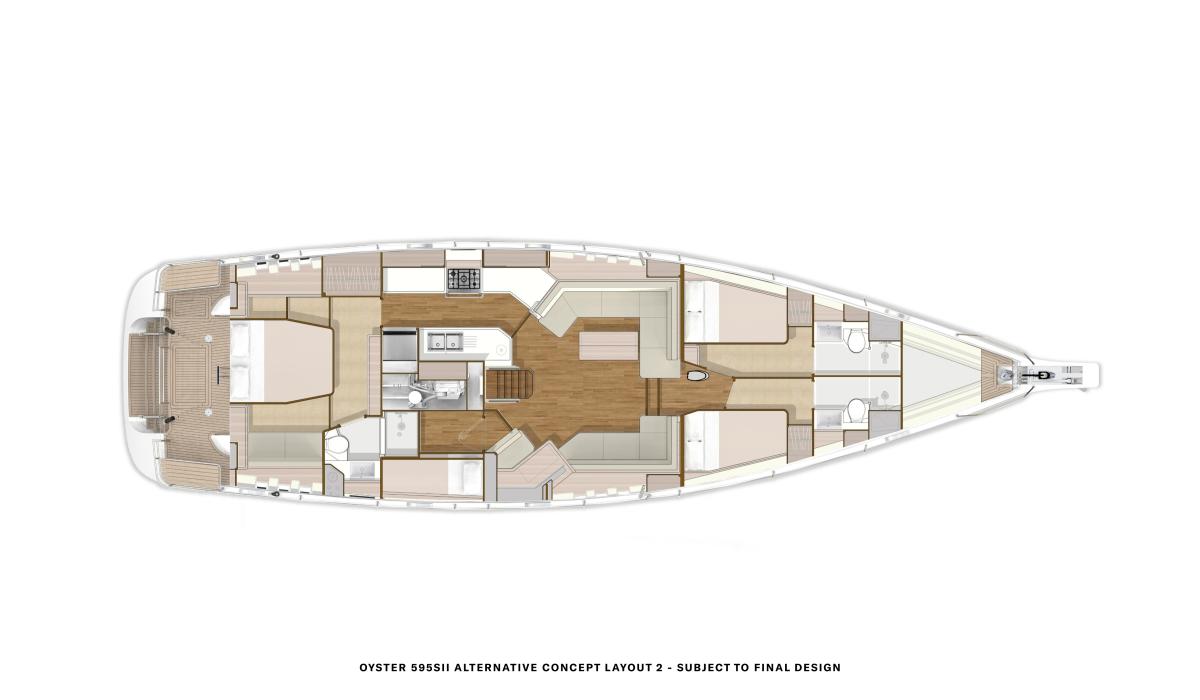 OYSTER 595SII ALTERNATIVE CONCEPT LAYOUT SUBJECT TO FINAL DESIGN