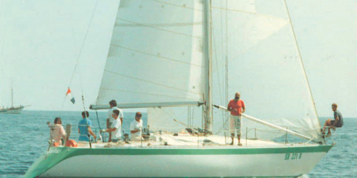 Oyster 37 Sailing Starboard Side