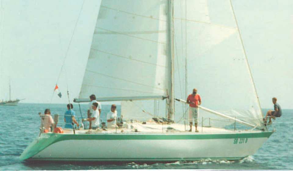 Oyster 37 Sailing Starboard Side