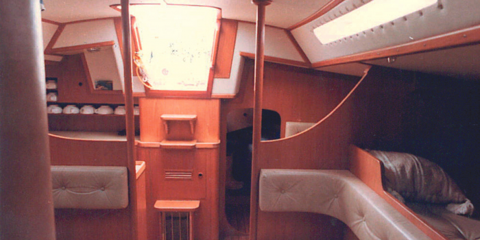 Oyster 37 Saloon Facing Aft
