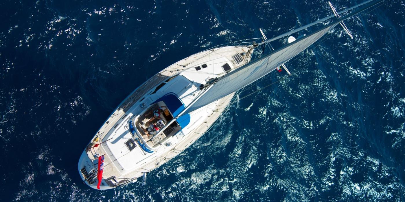 Oyster 47 Sailing Aerial