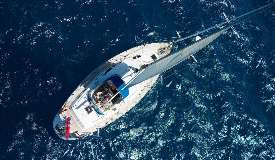 Oyster 47 Sailing Aerial