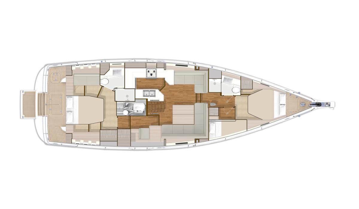 Oyster 495 Interior Layout